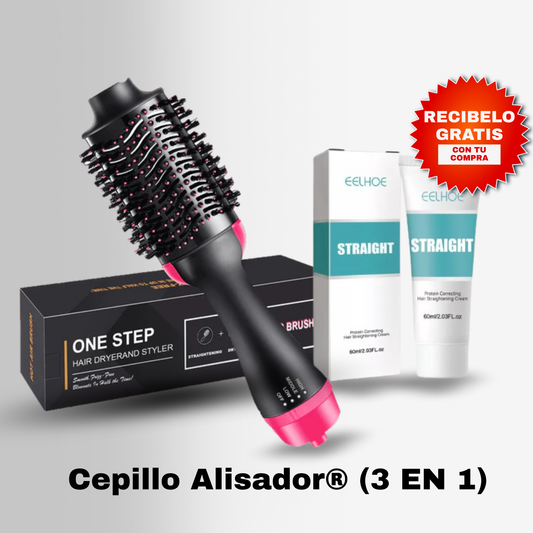 Cepillo Alisador® (3 EN 1) + Crema Para Alisar (¡Gratis!)